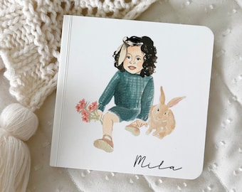 Personalized Childrens Book | Custom Board Book | hand painted book | Personalized Gift | Custom baby book