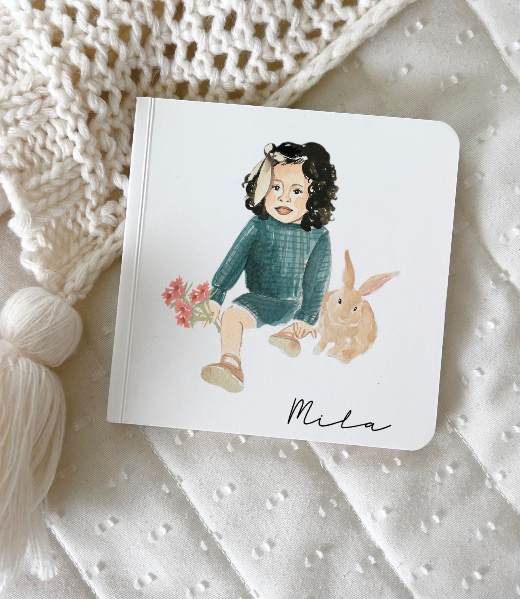 Personalized Childrens Book | Custom Board Book | hand painted book | Personalized Gift | Custom baby book