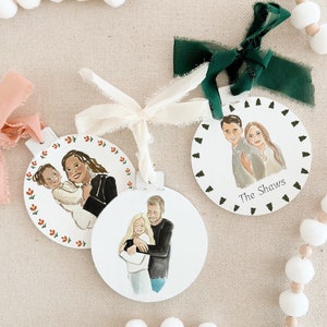 Custom couples ornament | hand-painted Christmas ornament