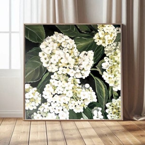 Hydrangea painting | original fine art | acrylic hydrangea painting | original artwork | 24x24 canvas painting