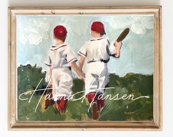 Vintage style baseball painting  | wall decor | baseball painting