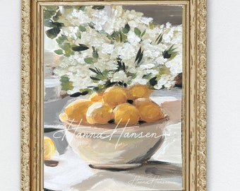 lemon painting | lemon kitchen painting | home decor print