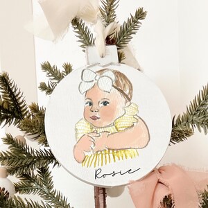 Custom Hand painted Christmas Ornament | Hand-painted Wood ornament | custom kids and baby ornament | personalized Christmas ornament