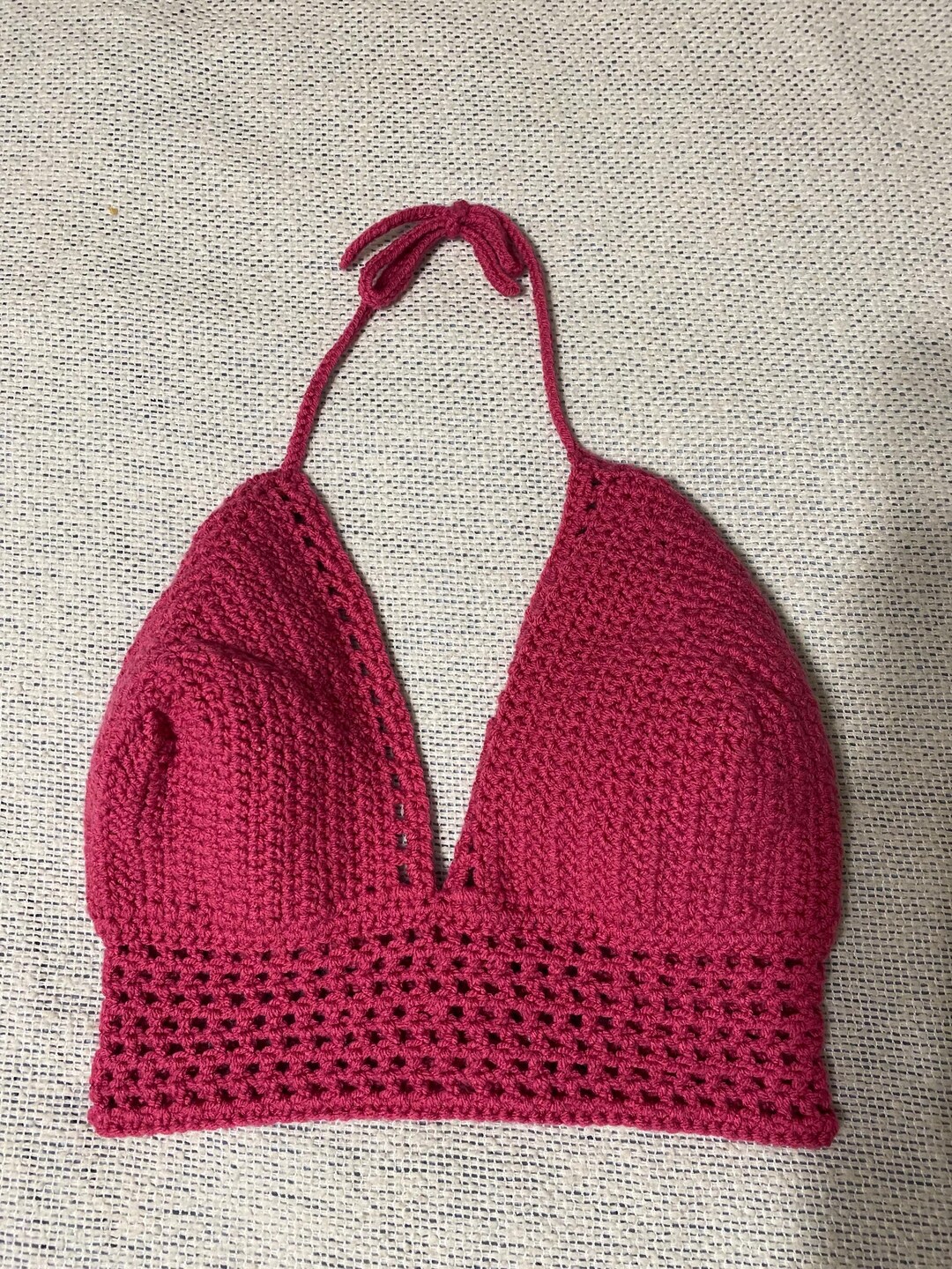 Crochet Ring Strap Bralette With Maxi Skirt Set
