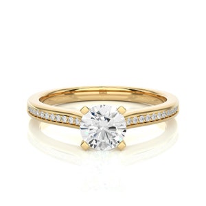 1.00 Ct IGI Certified GH SI Lab Grown Diamond Solitaire Engagement Ring / Gold & Platinum Ring / Wedding Ring Anniversary Ring Gift