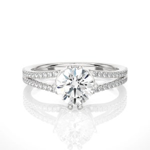 1.30Ct IGI Certified GH SI Lab Grown Diamond Solitaire 6 Prongs Engagement Ring / Gold & Platinum Ring / Wedding Ring Anniversary Ring Gift