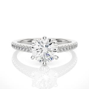 1.50Ct IGI Certified GH SI Lab Grown Diamond Solitaire 6 Prongs Engagement Ring / Gold & Platinum Ring / Wedding Ring Anniversary Ring Gift