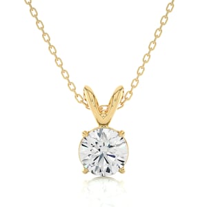 Elegant Lab Grown Diamond Pendant for Women - IGI Certified 0.25 to 2.00 CT Round Diamond Pendant, Perfect Anniversary or Special Occasion