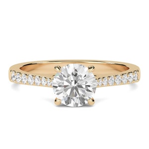 Round Cut Lab Grown Diamond Ring, 1.00 TCW Lab Diamond Wedding Ring for Women, Round Engagement Ring, Anniversary Gift for Her Platinum Ring