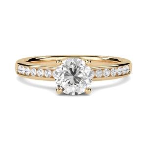 1.00 TCW Round Cut Lab Grown Diamond Ring, Lab Diamond Wedding Ring for Women, Round Engagement Ring, Anniversary Gift for Her Platinum Ring