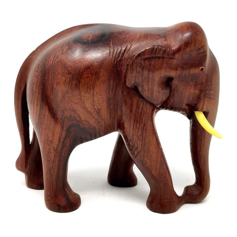 Barfi Arts Wooden Elephant Statue Hand Made Rose Wood Elephant Statue Home Decor Gift Set