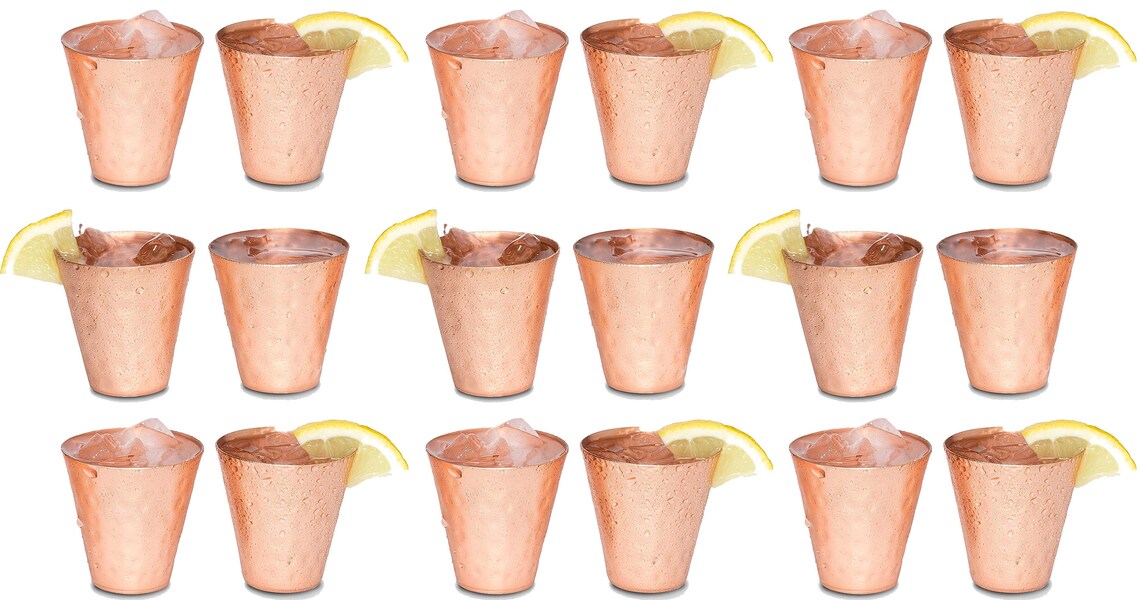 Barfi Arts Moscow mule shot glasses Copper shot glasses set Etsy