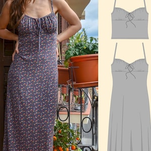 Milkmaid Sommer Top/ Kleid Schnittmuster Größe 36-44 PDF