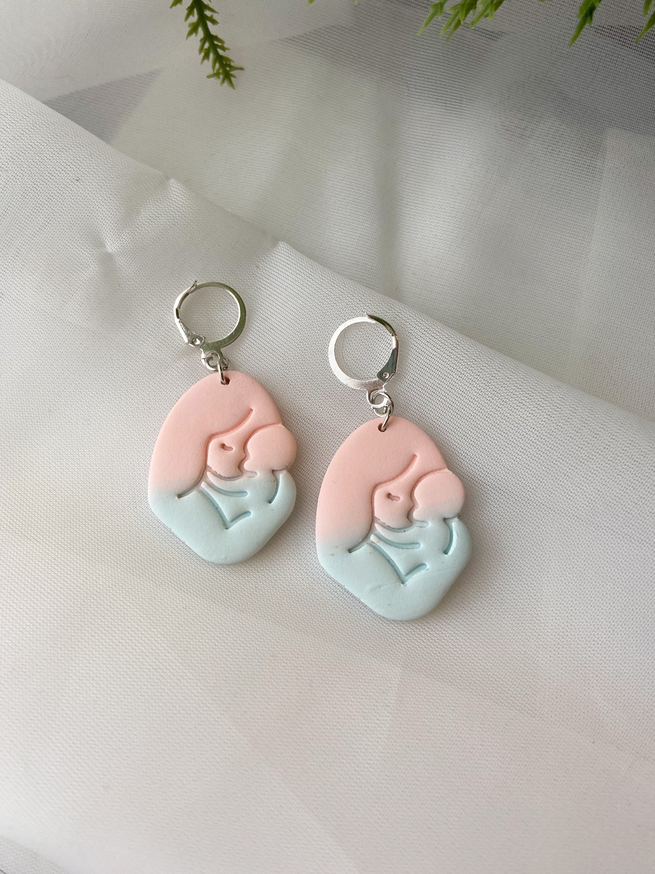 Clay Earrings Mothers Love Mom New Mom Trendy Etsy