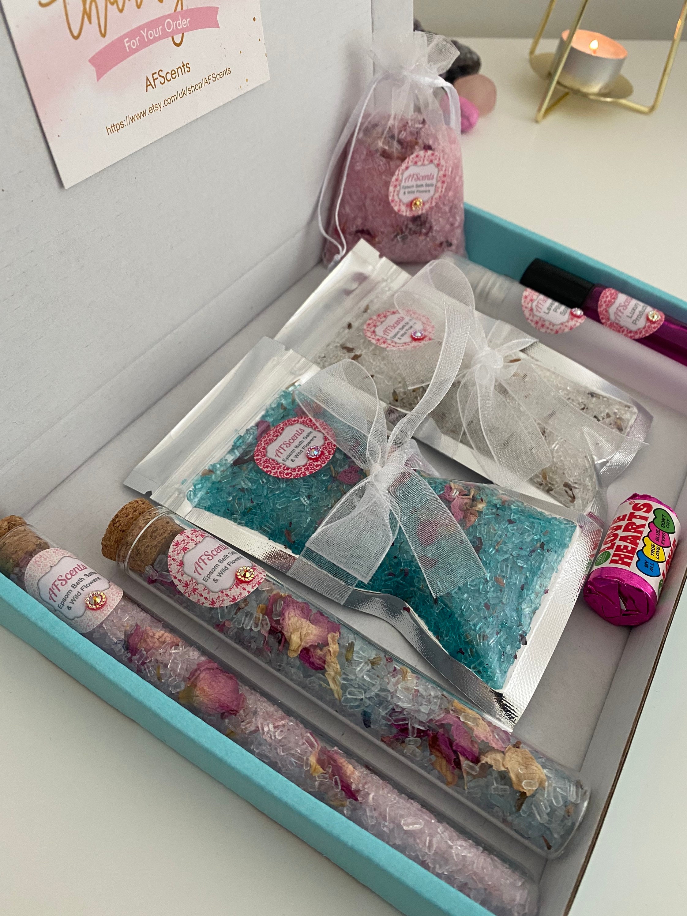 Bath Salt Gift Box / Epsom Bath Salts / Bath Salt / Box Gift / Etsy