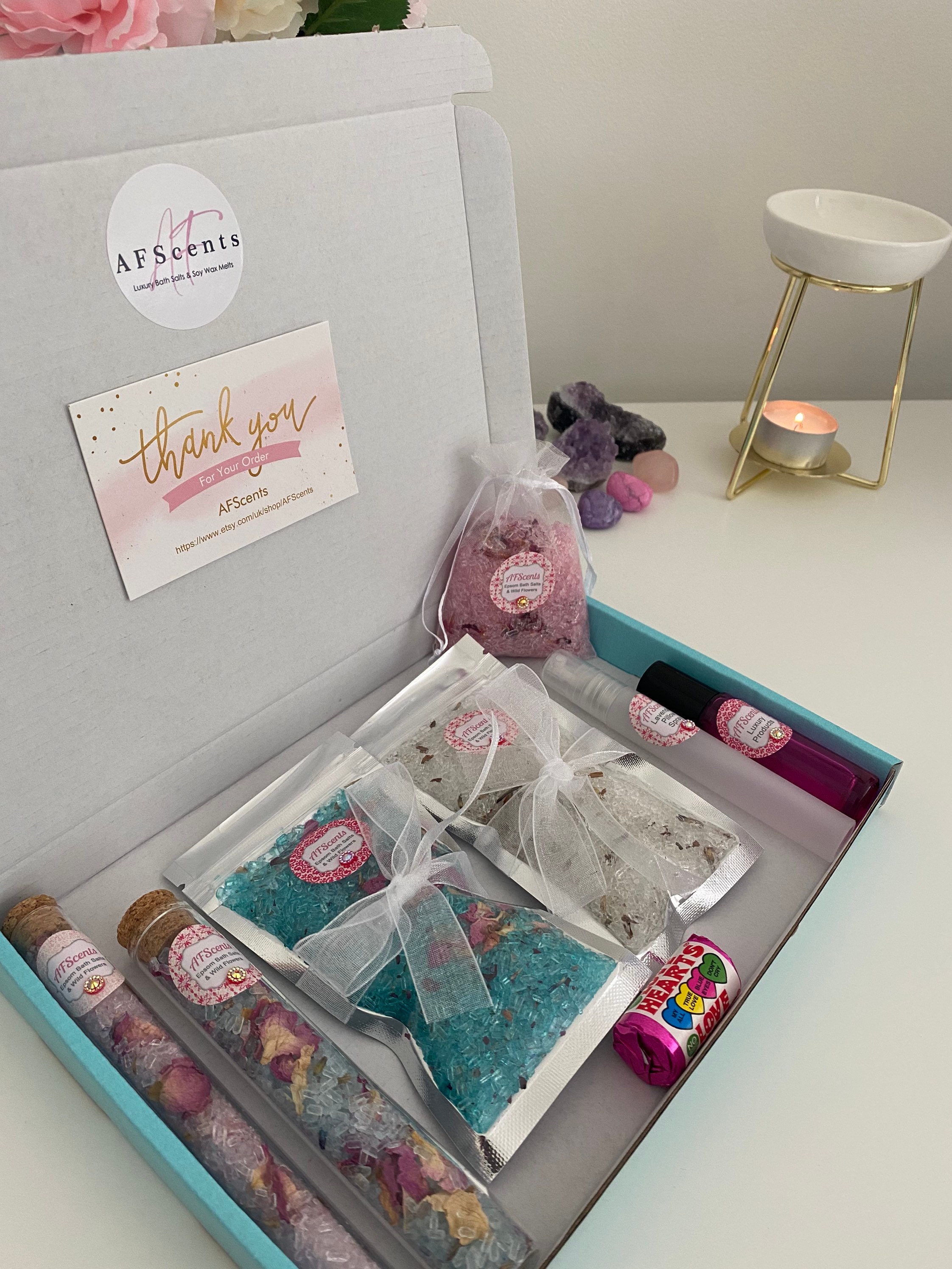 Bath Salt Gift Box / Epsom Bath Salts / Bath Salt / Box Gift / Etsy