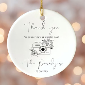 Personalized Wedding Photographer Gift for Photographer Thank You Gift for Photographer Videographer Thank You Gift Wedding Keepsake Gift