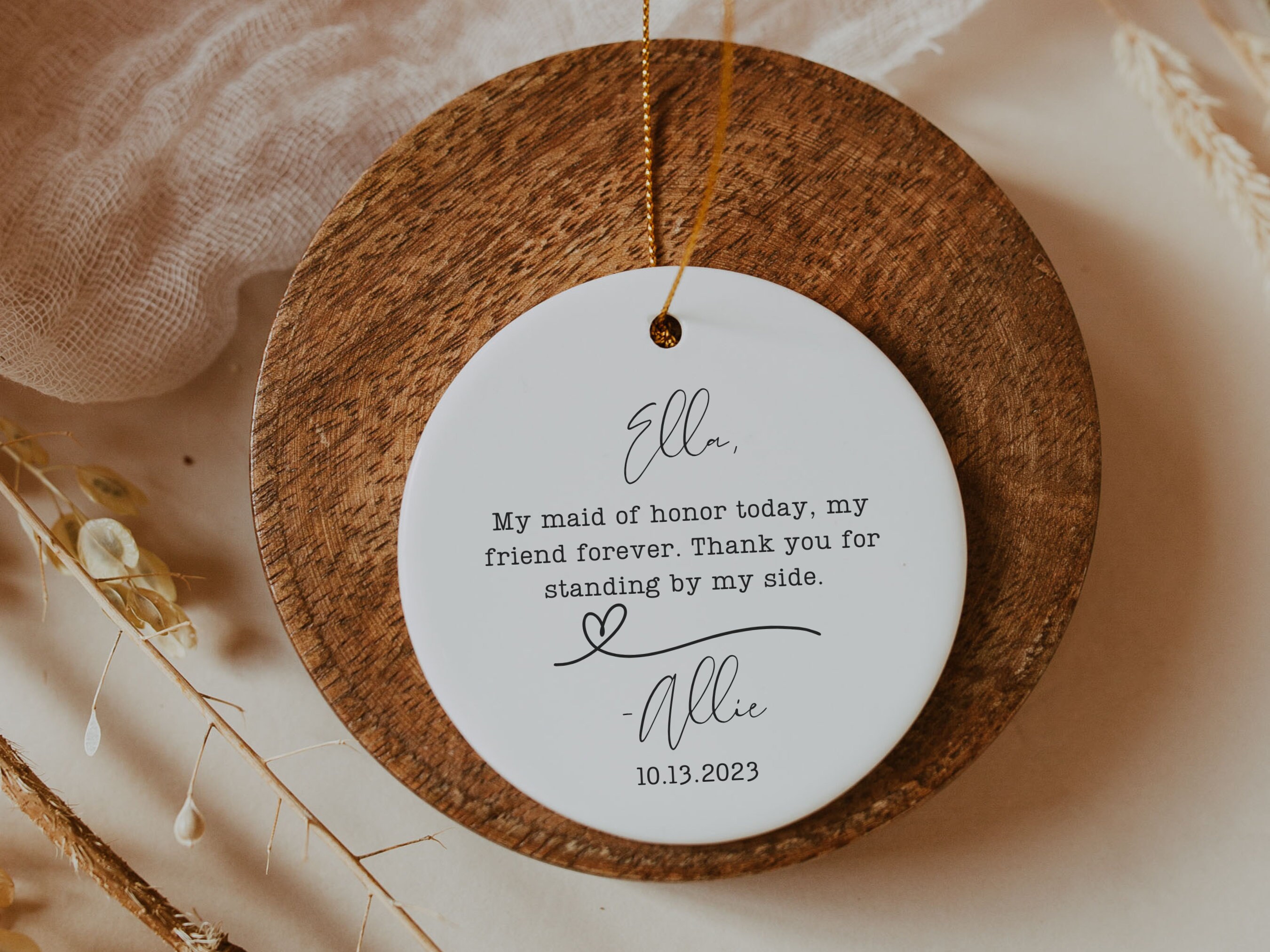 Personalized Maid of Honor Gift Custom Maid of Honor Gift Maid Etsy