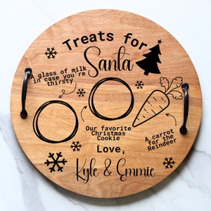 Personalized Santa Cookie Tray Custom Santa Cookie Plate for Santa Personalized Christmas Eve Cookie Tray Custom Family Name Dear Santa Tray