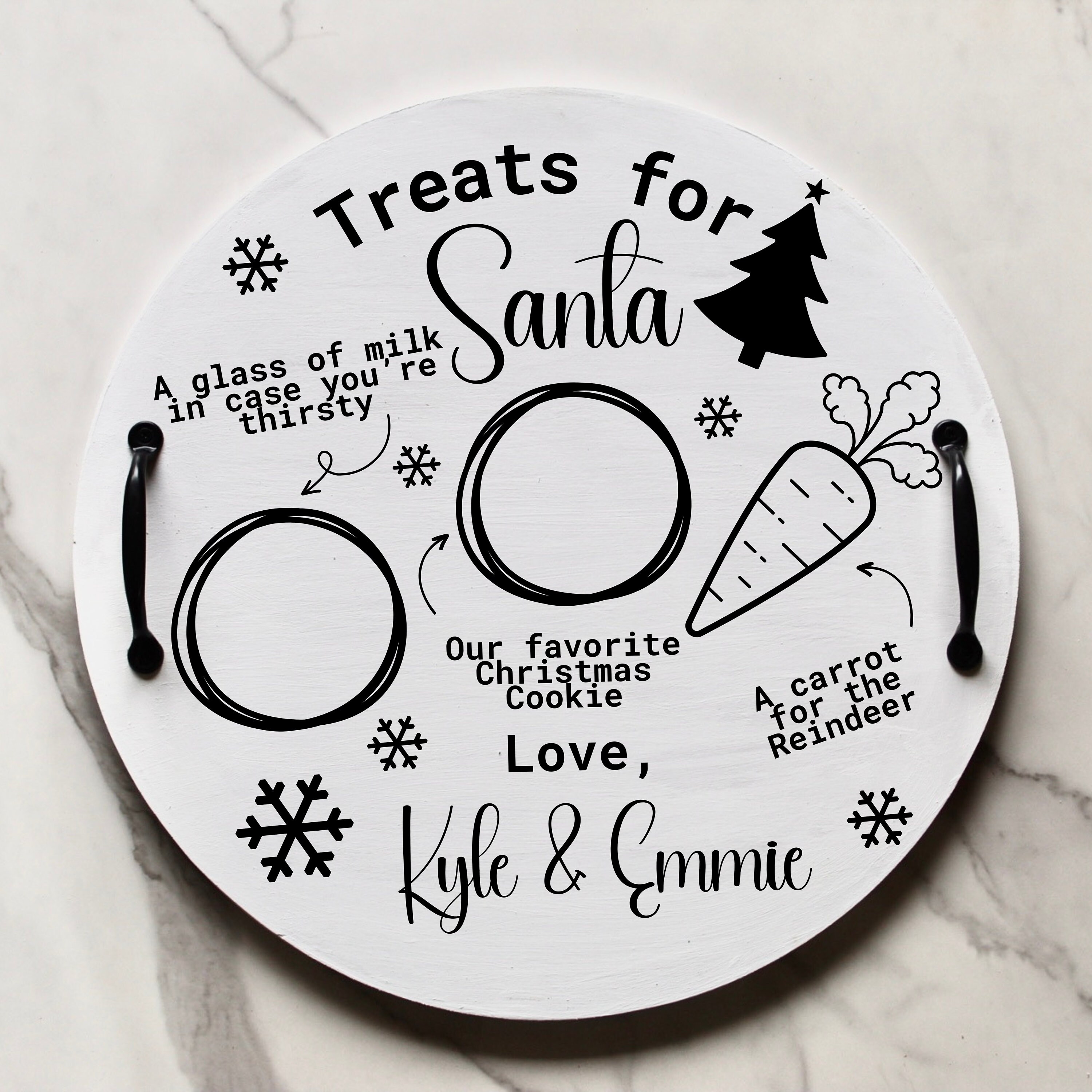 Personalized Santa Cookie Tray Custom Santa Cookie Plate for - Etsy