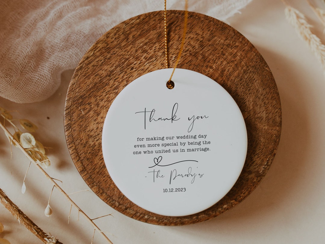 Personalized Officiant Gift Wedding Officiant Thank You Gift Pastor