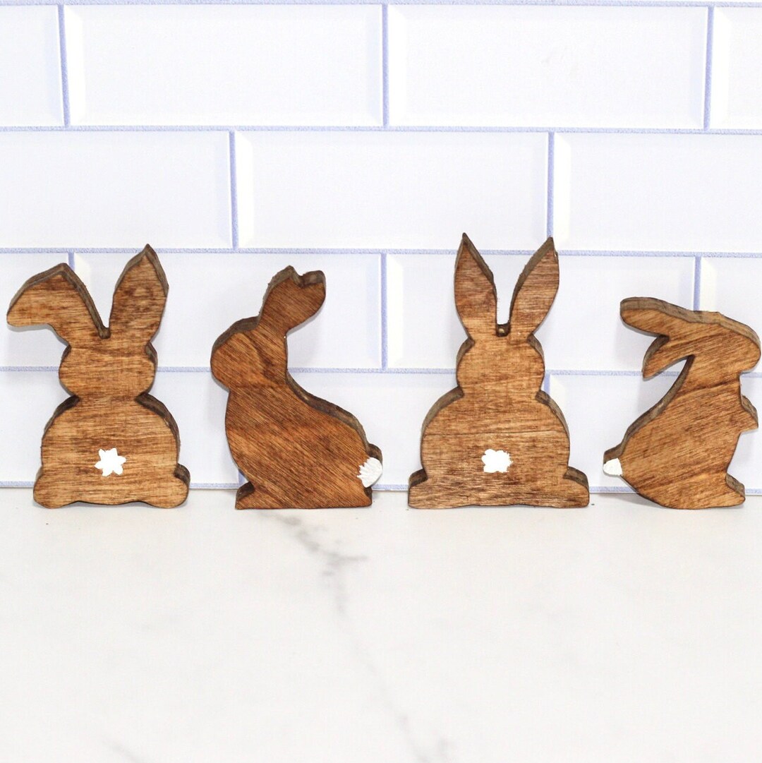 Custom Grandma Bunny Tiered Tray Decoration, Freestanding Rabbit Table