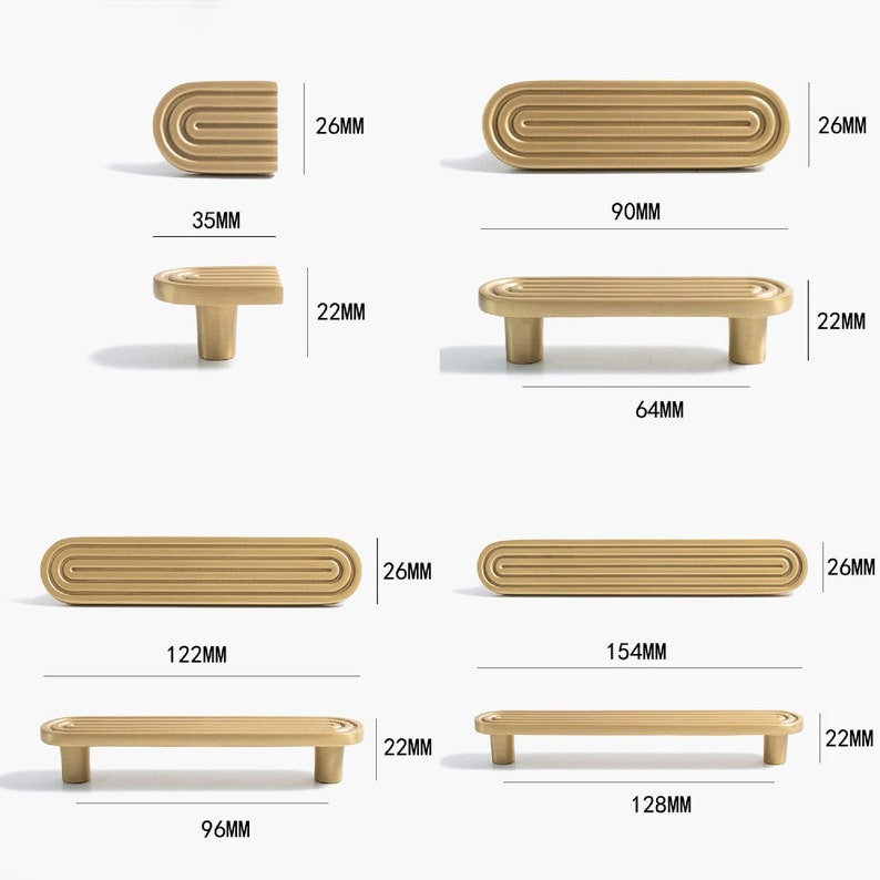 Boho Rainbow Brass Drawer Pulls Knobs Matte Gold Dresser Etsy