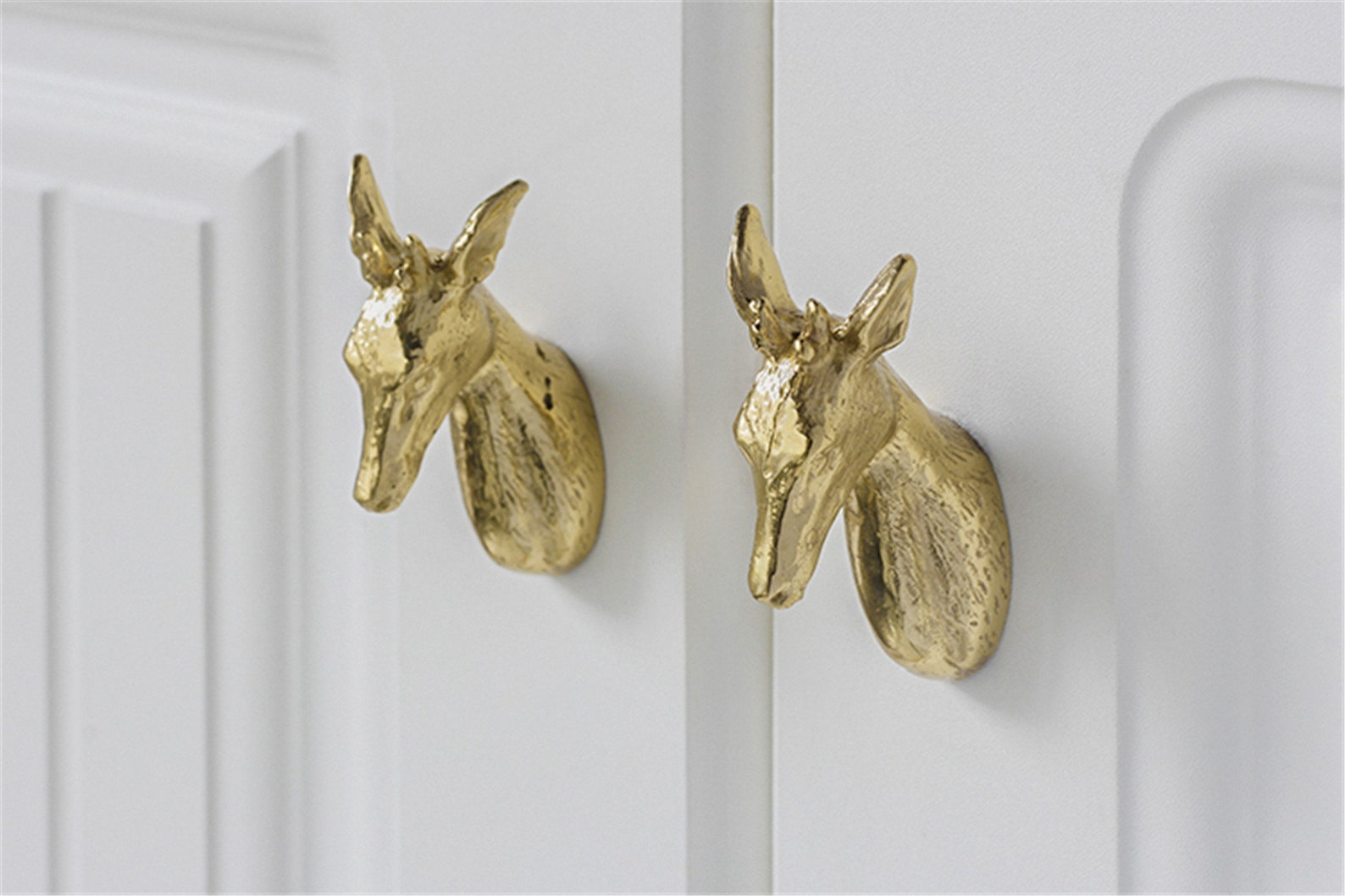 Creative Animal Brass Handle Modern Round Drawer Pulls Etsy UK