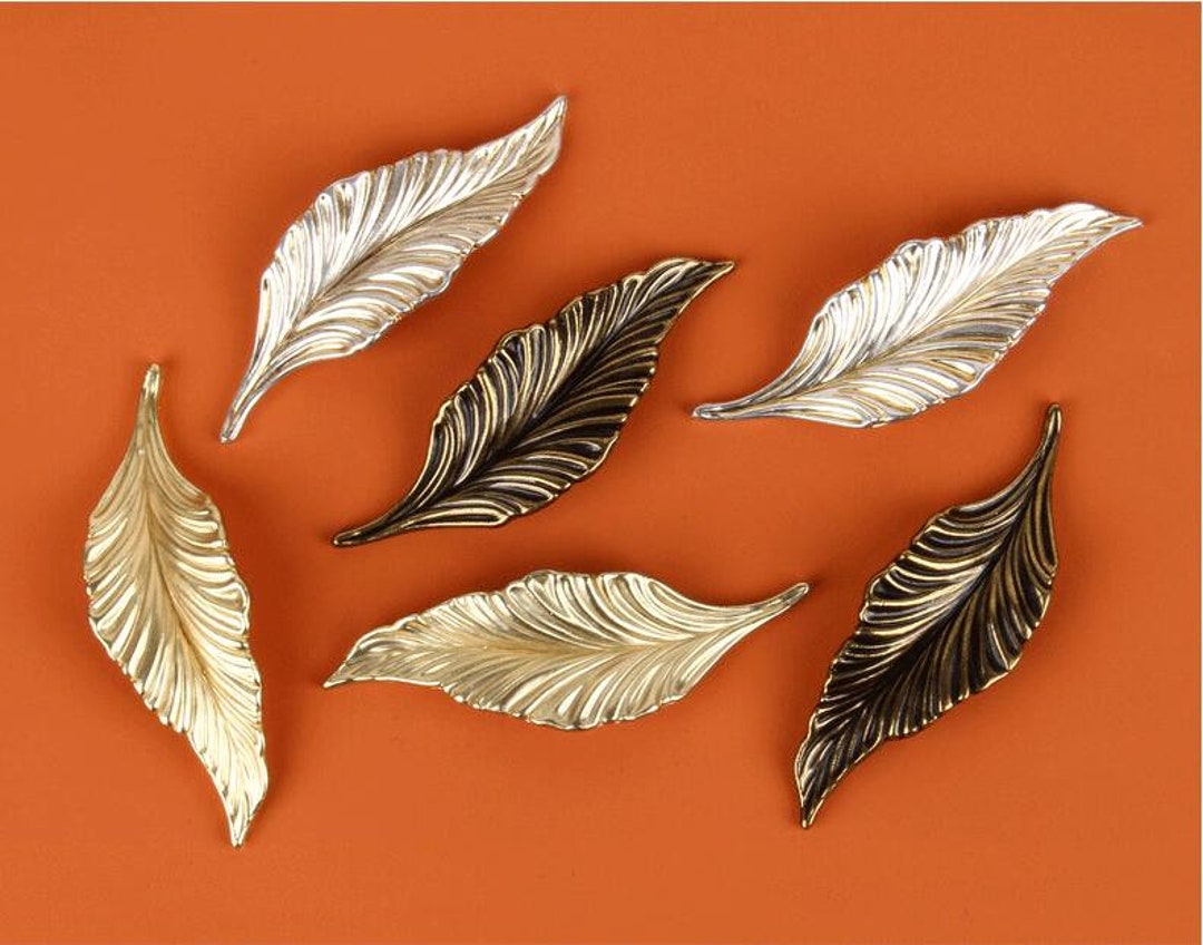 Leaf Pure Brass Door Knob, Antique Furniture Hardware, Brass