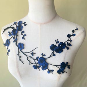 25 Color Iron on Plum Blossom Flower Embroidery Applique Blossom Flower Patch Motif Embroidery Lace Applique For DIY Dress Craft Project