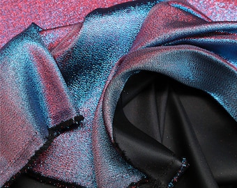 polyester Jacquard Fabric Haute Couture Iridescent Jacquard Fabric Brocade Emboss Jacquard for Formal Suit Apparel DIY Haute Couture