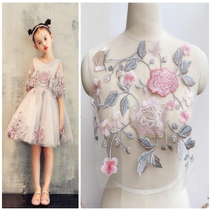 Vines Patches Floral Lace Motif Embroidery Lace Applique Rose Floral Applique Leaf Flower For DIY Project Jeans Dress Craft Project