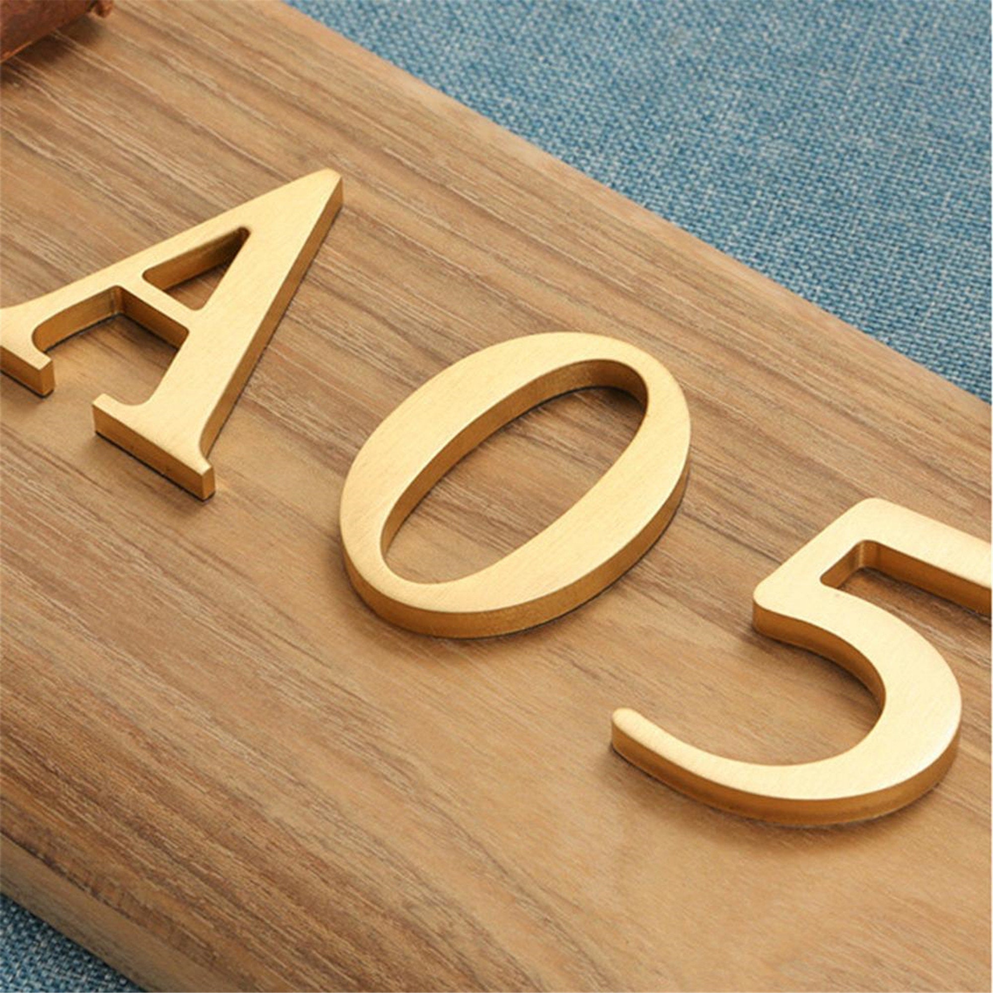 Pure Brass Selfadhesive Mailbox Numbers Symbols Alphabet Door Etsy