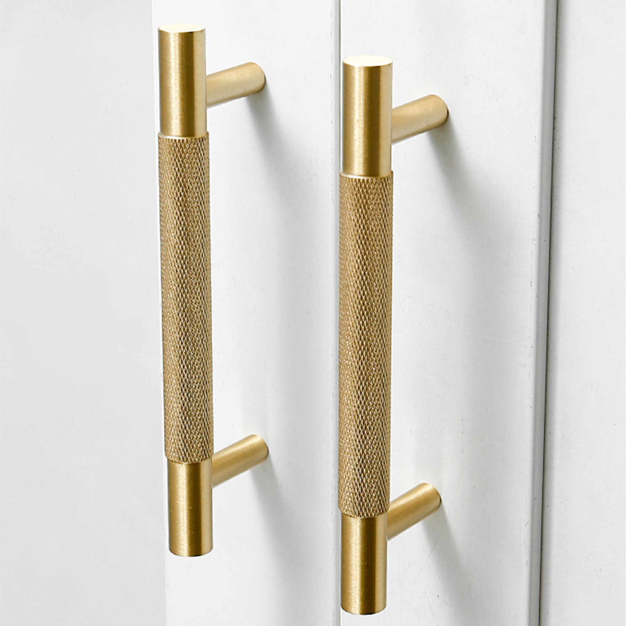 Highend Modern Knurling Handlesknurled T Bar Solid Brass Etsy Australia