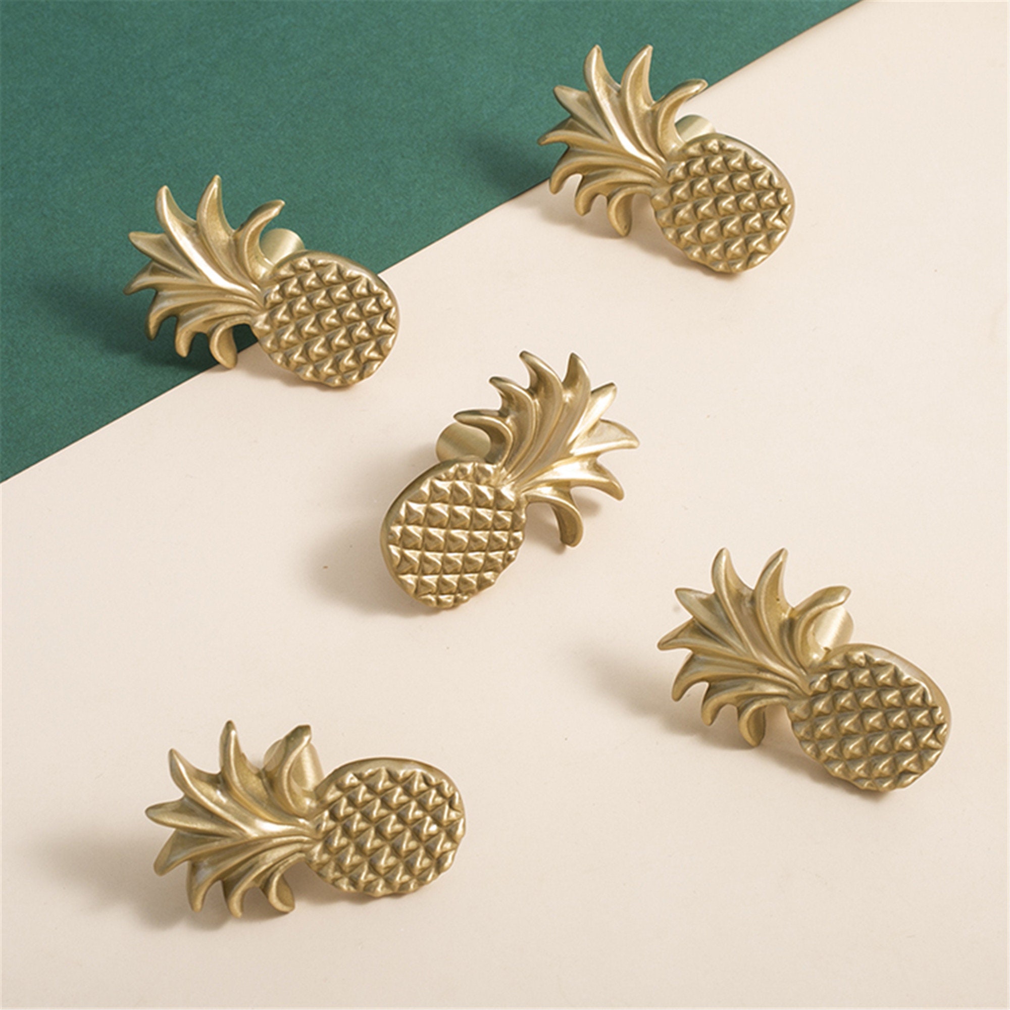 Gold Pineapple Design Handle Modern Drawer Pulls Wardrobe Etsy