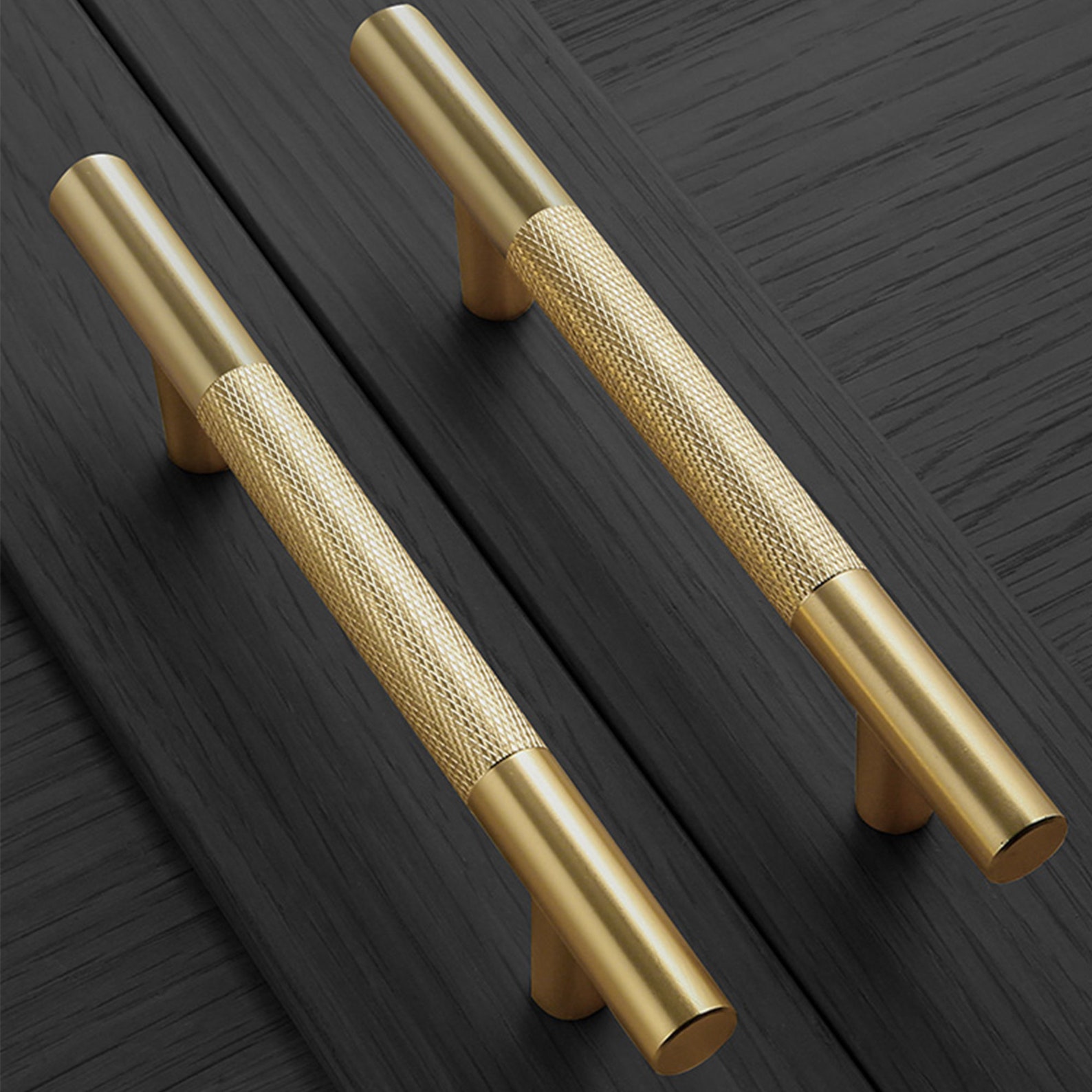 Highend Modern Knurling Handlesknurled T Bar Solid Brass Etsy