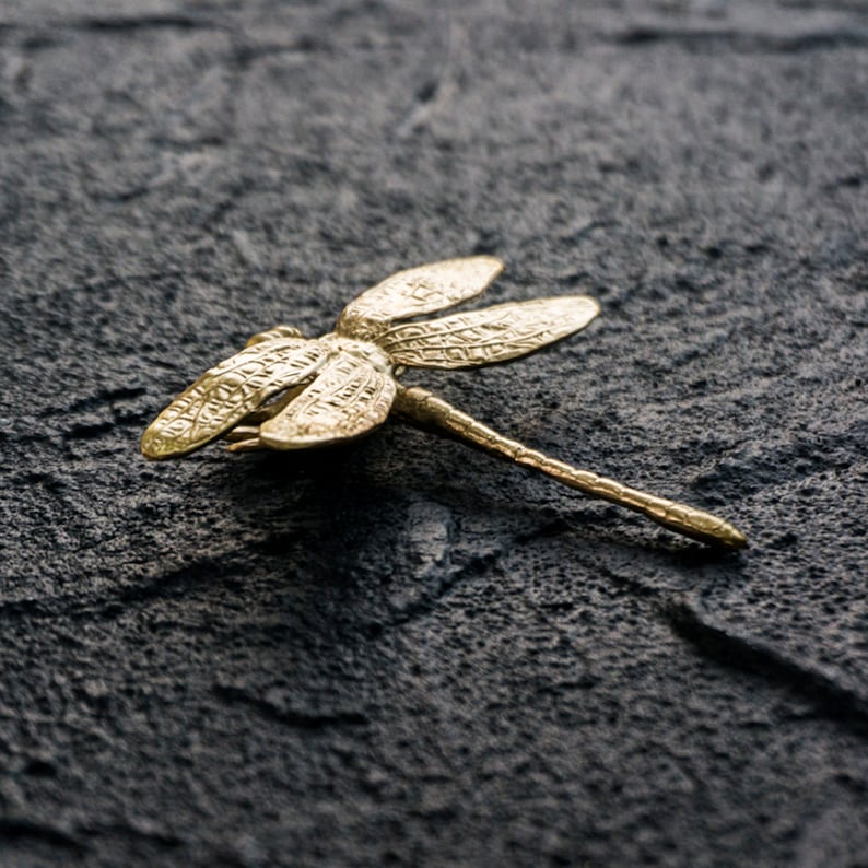 Brass Dragonfly Design Handle Invisible Drawer Pulls Etsy UK
