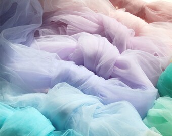 Soft Tulle Colorful Lace Fabric Soft Tulle Mesh Decorative Fabric 12 Color Lace Fabric For Project Wedding Dress Craft Project 5 Meters
