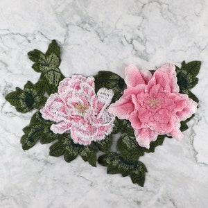 4 Layers Blooming Flower Embroidery Lace Applique 3D Flower Patches Guipure Applique Floral Lace Motif For DIY Wedding Dress Craft Project