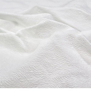Blossom Flower Embossed Jacquard Fabric Rose Floral Embossed Brocade Jacquard Damask for Runway Dress Prom Gown 53 inches Width