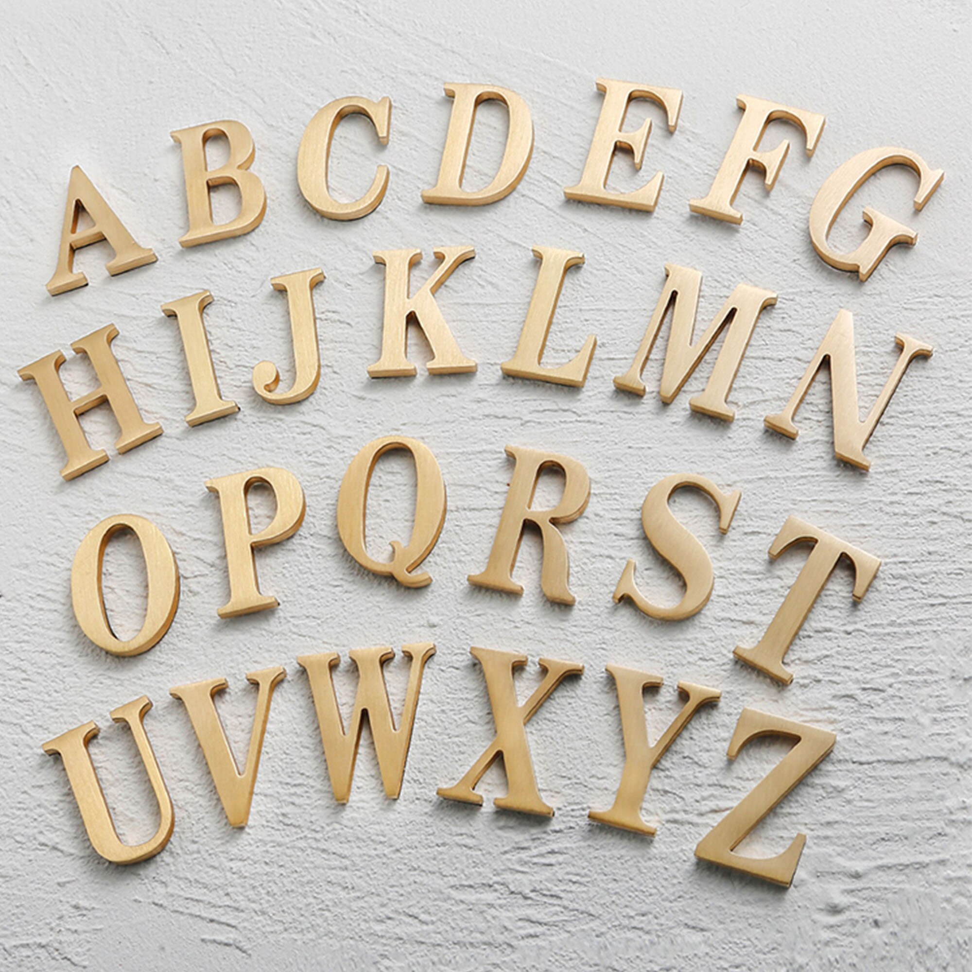 New 1.5-2" Solid Brass Adhesive Numbers and Letters for House Signs 