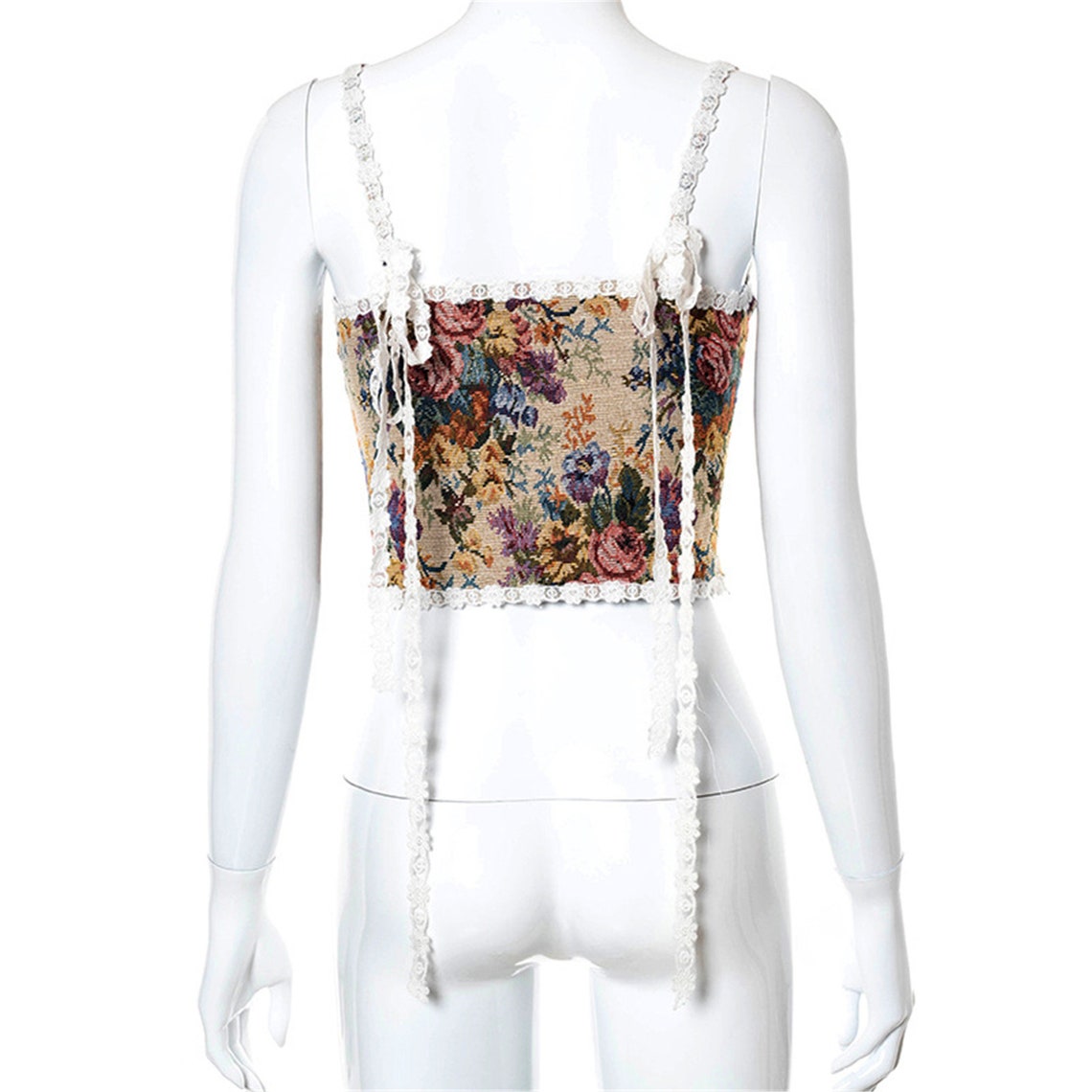 Floral Embroidered Corset Vintage Floral Corset Lace Corset Etsy