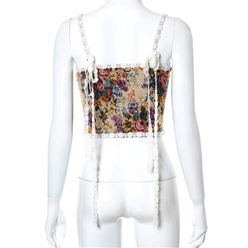 Floral Embroidered Corset Vintage Floral Corset Lace Corset Etsy