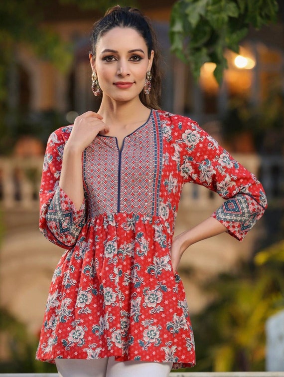 a line short kurti