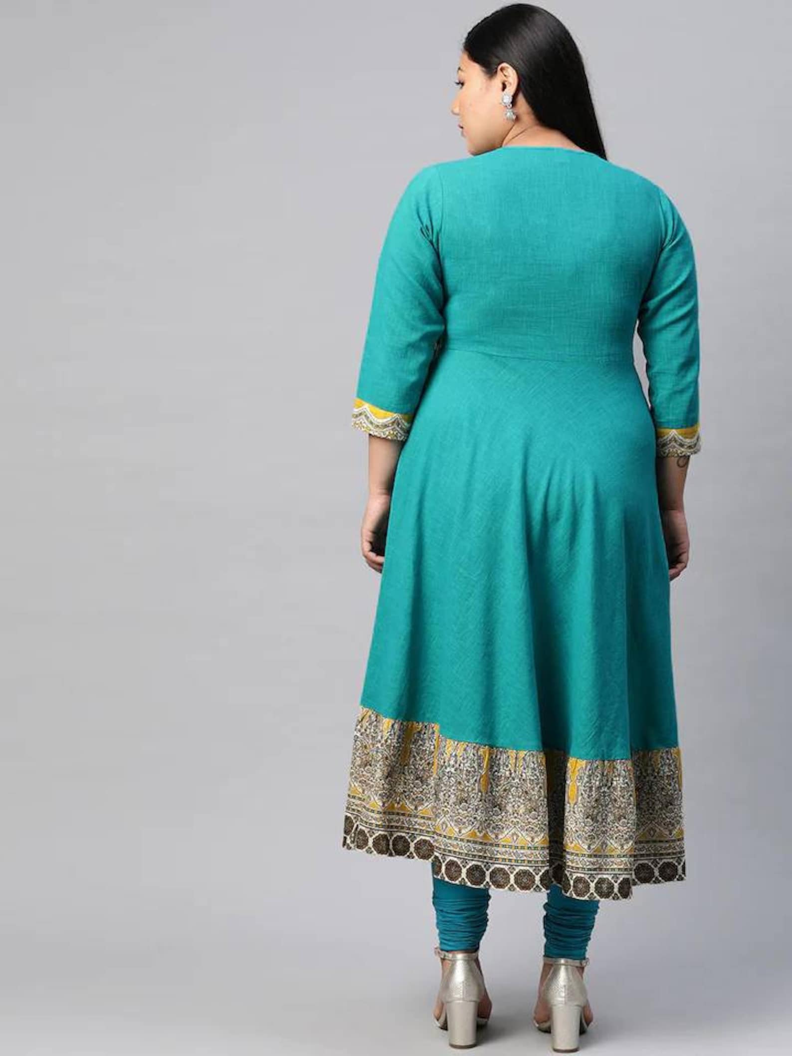 plus-size-kurta-women-pure-cotton-blue-ethnic-motifs-etsy-australia