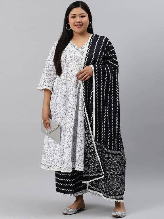 Buy White Cotton Hand Block V Neck Angrakha Dress For Women by Missprint  Online at Aza Fashions. | Angrakha dress, Womens dresses, Dress