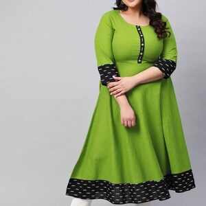 green colour mein kurti