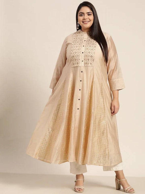 Amazon.com: Plus Size Indian Kurtis Women India Clothing (Pink-Black, 3XL)  : Clothing, Shoes & Jewelry