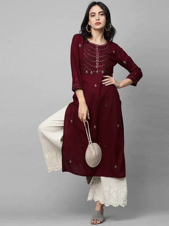 Best cotton kurtis styling tips for plus size women | Latest and Trending  Designs in big size kurtis