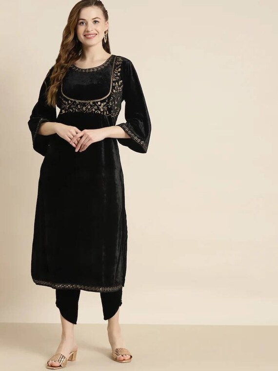 THE LIBAS COLLECTION LG 1580 VELVET KURTI ONLINE